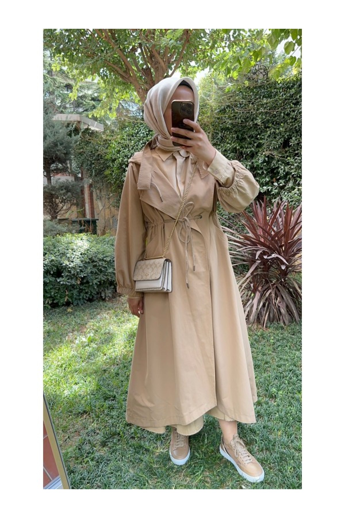Tasarım Trençkot Camel