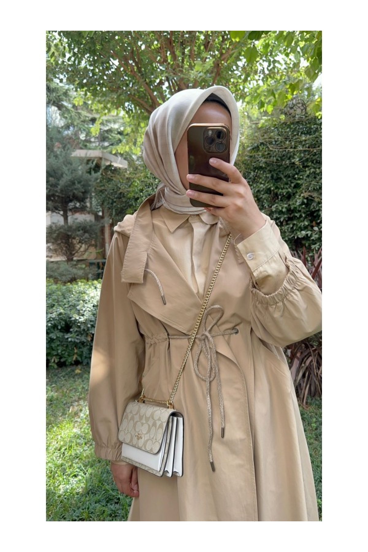 Tasarım Trençkot Camel