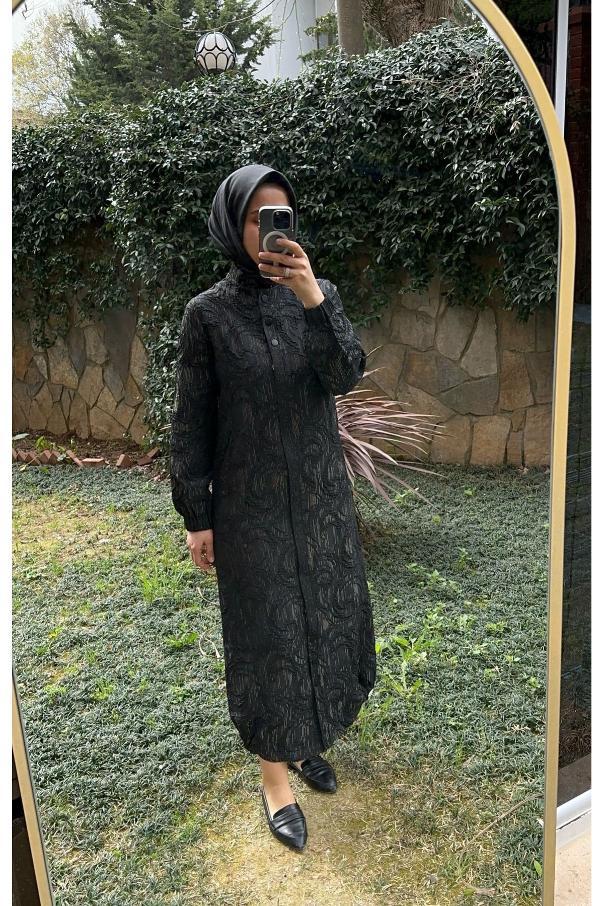 Çıtçıt Detaylı Kap Siyah