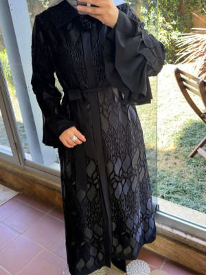 Kolları Şifon Detaylı Ferace