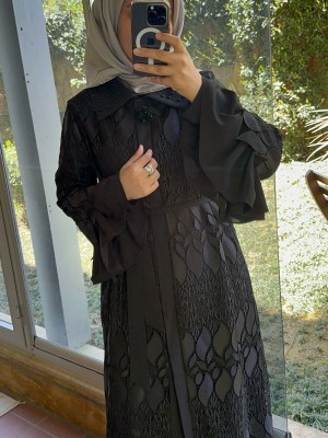 Kolları Şifon Detaylı Ferace