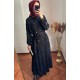 Desenli Abaya Siyah