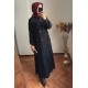 Desenli Abaya Siyah