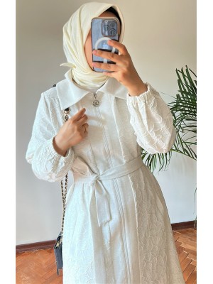 Yazlık Jakar Kap Beyaz