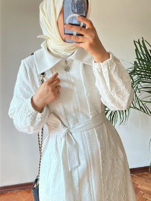 Yazlık Jakar Kap Beyaz