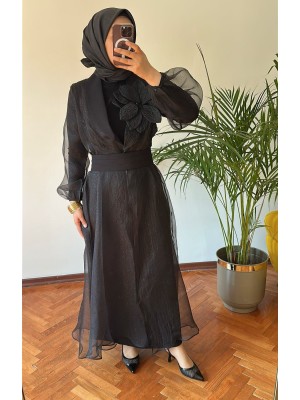 Organze Abaya Takım