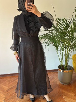 Organze Abaya Takım