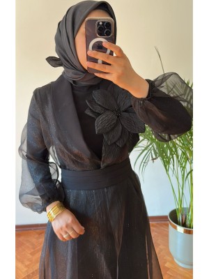 Organze Abaya Takım
