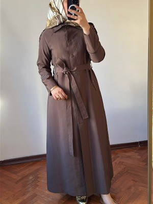 Yeni Sezon Trençkot Kahverengi - 813