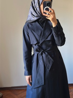 Yeni Sezon Trençkot 877 Lacivert