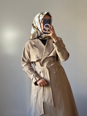 Yeni Sezon Trençkot 877 Bej