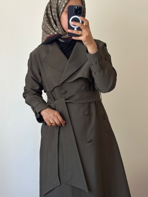 Yeni Sezon Trençkot 877 Haki