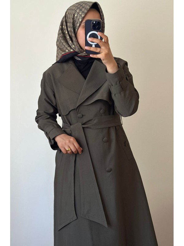 Yeni Sezon Trençkot 877 Haki