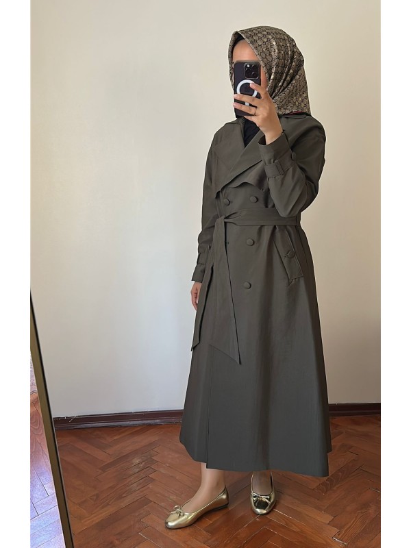Yeni Sezon Trençkot 877 Haki