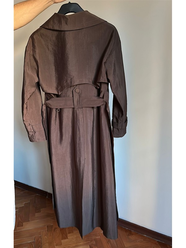 Yeni Sezon Trençkot 877 Kahverengi