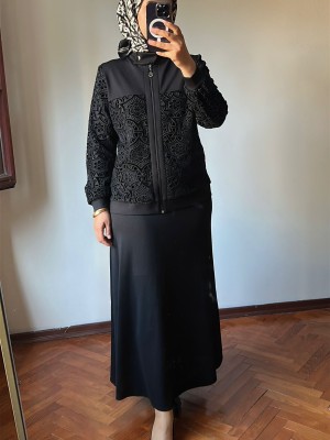 Çelik Örme Takım Siyah