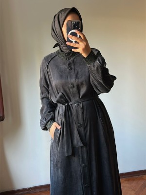 Ribanalı İpek Cupra Ferace Siyah