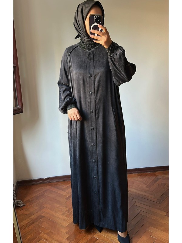 Ribanalı İpek Cupra Ferace Siyah