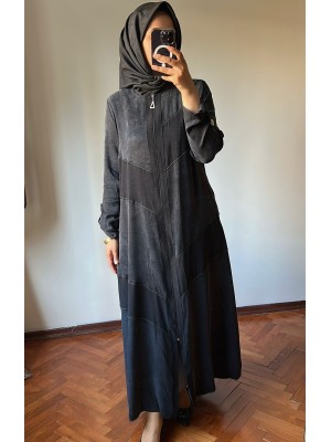 Parçalı İpek Cupra Ferace Siyah
