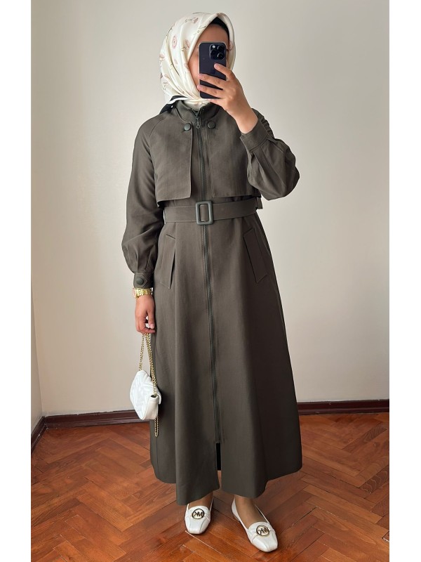 Yeni Sezon Trençkot 878 Haki