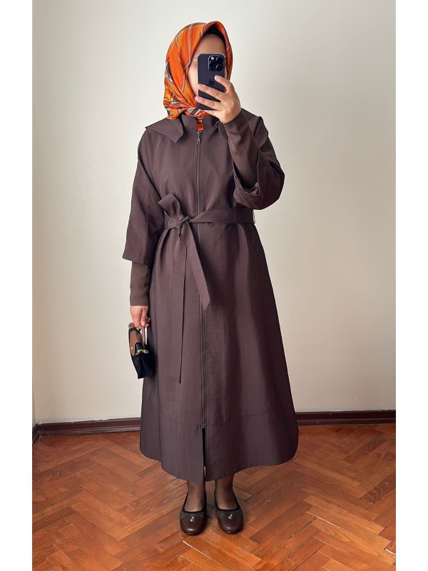 Yeni Sezon Trençkot 856 Kahve