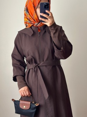 Yeni Sezon Trençkot 856 Kahve