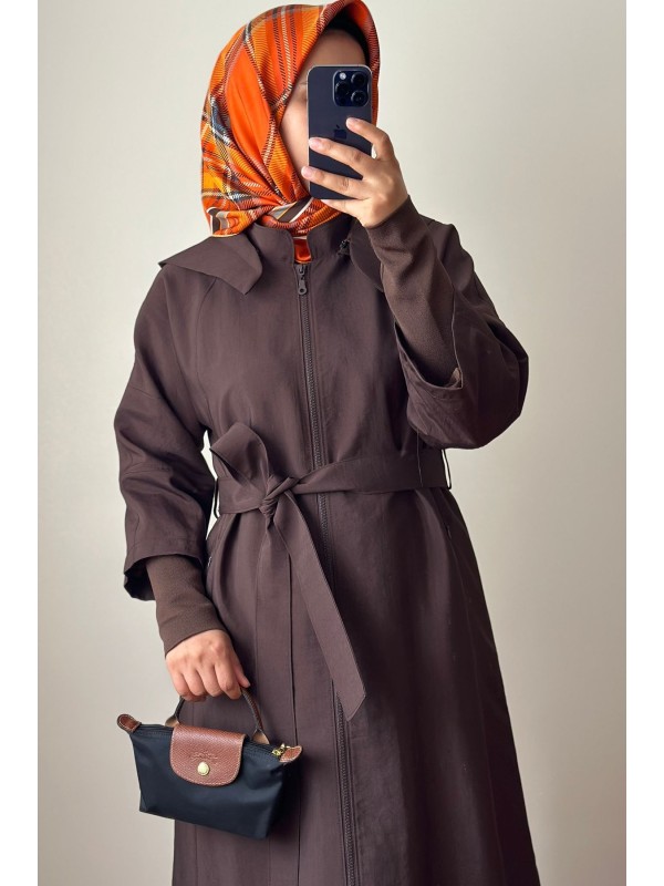 Yeni Sezon Trençkot 856 Kahve