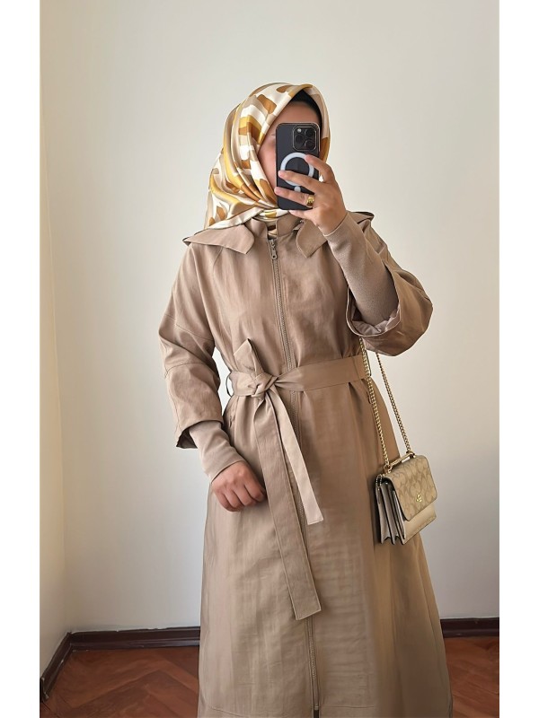 Yeni Sezon Trençkot 856 Bej