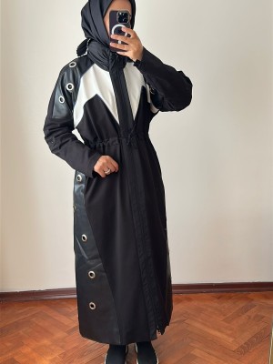 Zımba Detaylı Spor Kap Siyah