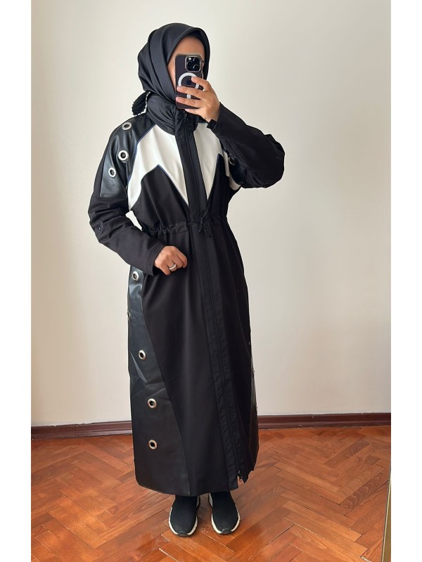 Zımba Detaylı Spor Kap Siyah