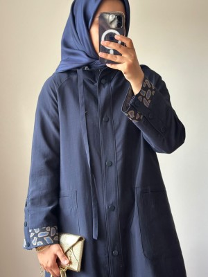 Yeni Sezon Rahat Trençkot Lacivert