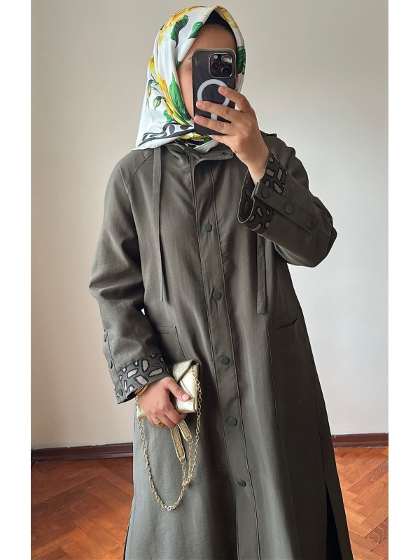 Yeni Sezon Rahat Trençkot Haki