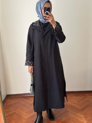 Yeni Sezon Rahat Trençkot Siyah