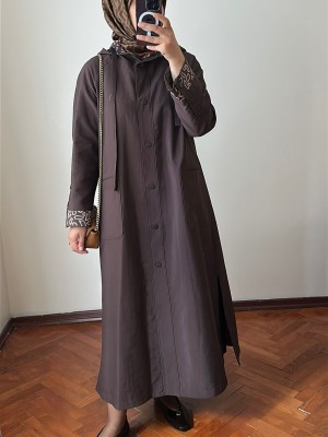 Yeni Sezon Rahat Trençkot Kahverengi