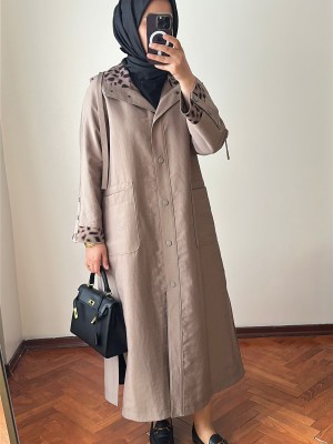 Yeni Sezon Rahat Trençkot Vizon