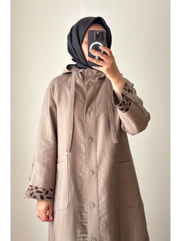 Yeni Sezon Rahat Trençkot Vizon