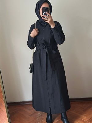 Yeni Sezon Trençkot 886 Siyah