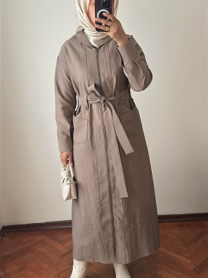 Yeni Sezon Trençkot 886 Vizon