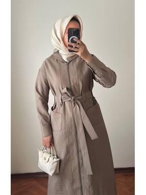 Yeni Sezon Trençkot 886 Vizon