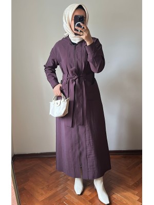 Yeni Sezon Trençkot 886 Mürdüm