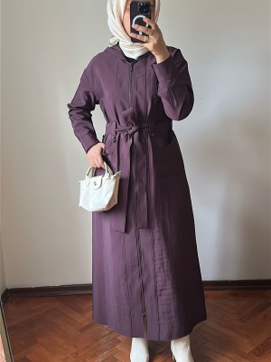 Yeni Sezon Trençkot 886 Mürdüm