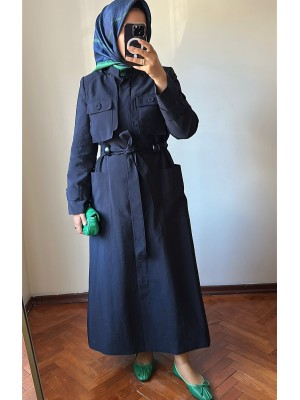 Yeni Sezon Trençkot 880 Lacivert