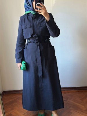 Yeni Sezon Trençkot 880 Lacivert