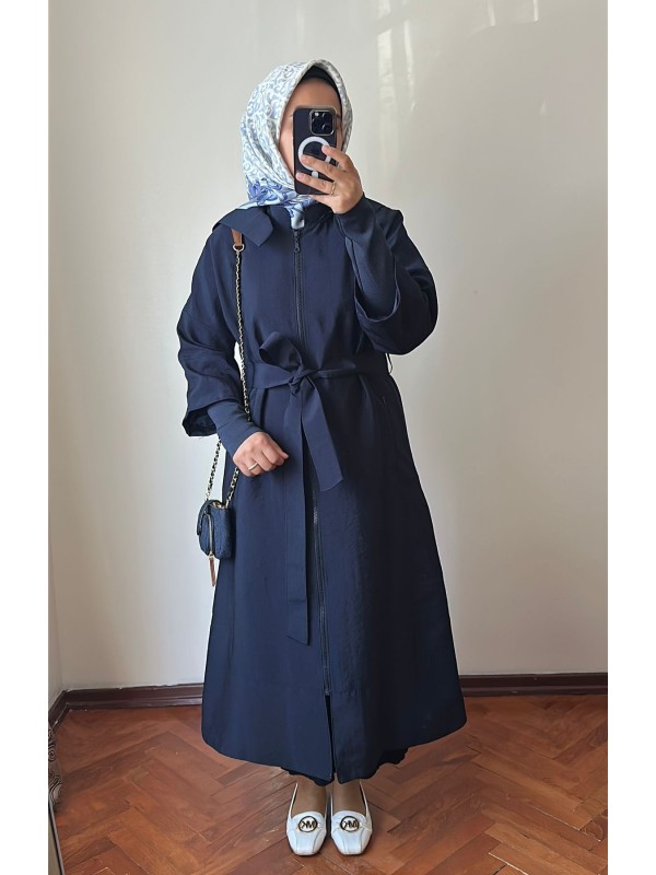 Yeni Sezon Trençkot 856 Lacivert