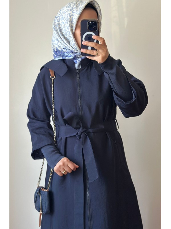 Yeni Sezon Trençkot 856 Lacivert