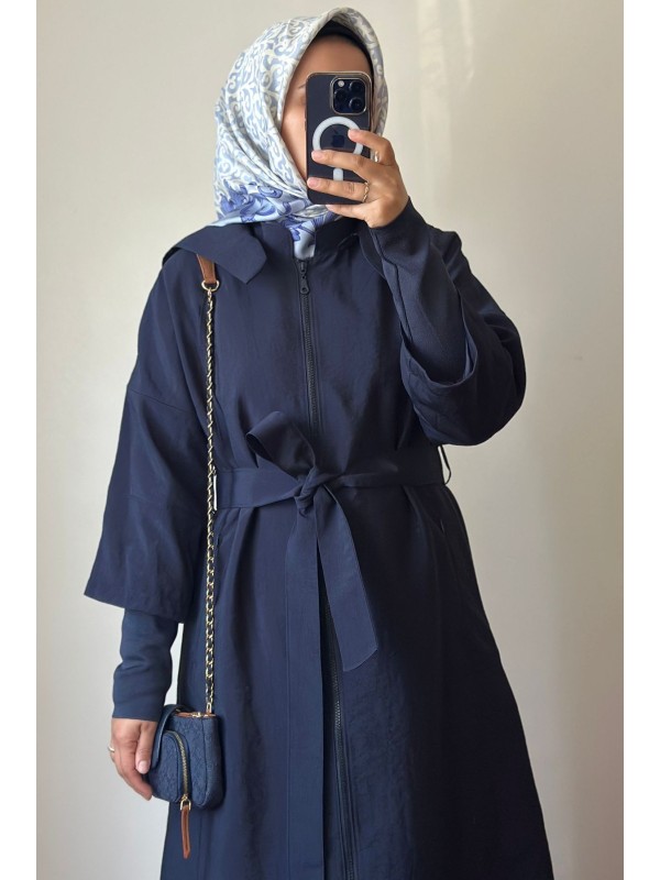 Yeni Sezon Trençkot 856 Lacivert