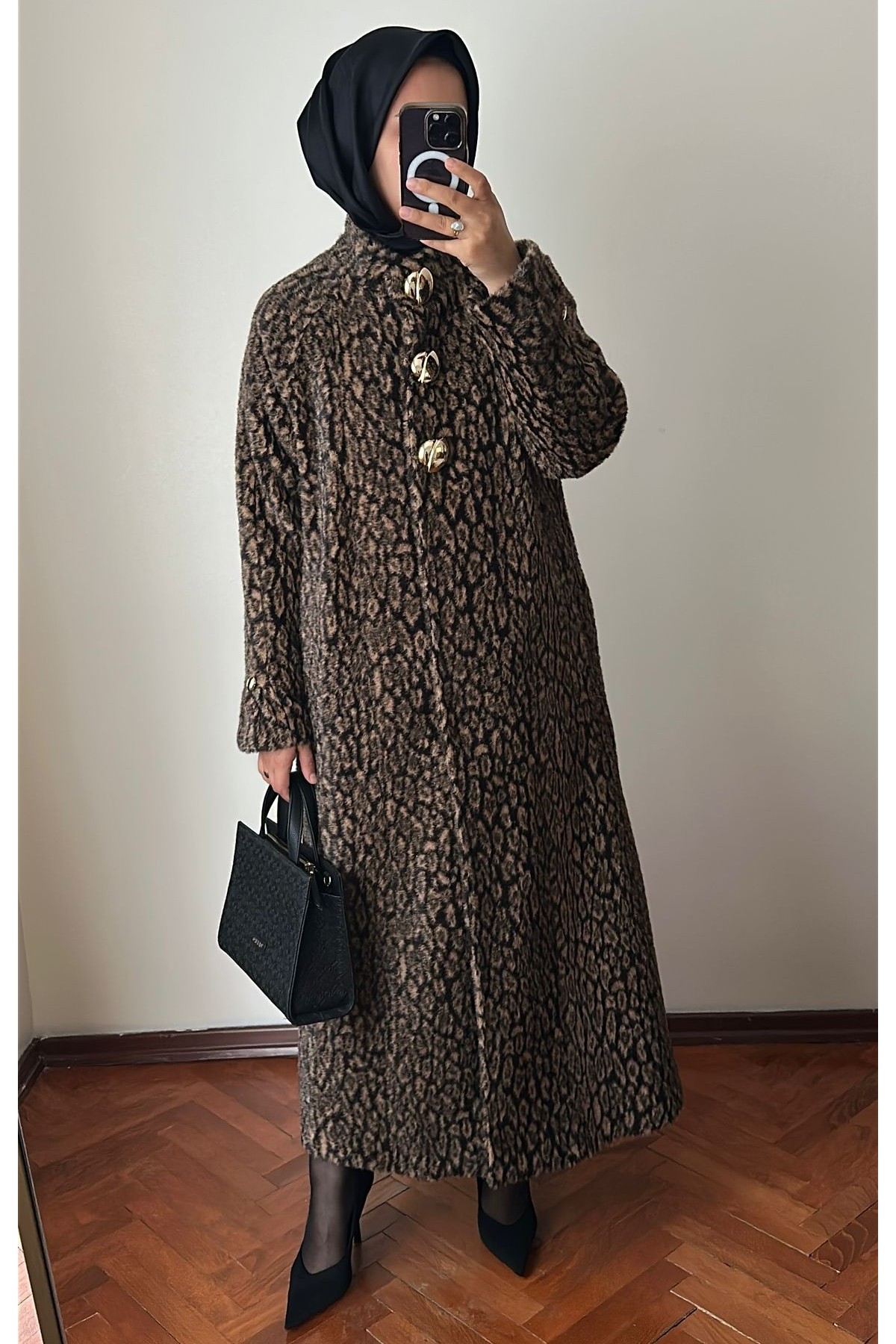 Leopar Desenli Angora Kaban
