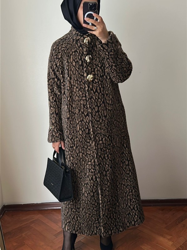 Leopar Desenli Angora Kaban