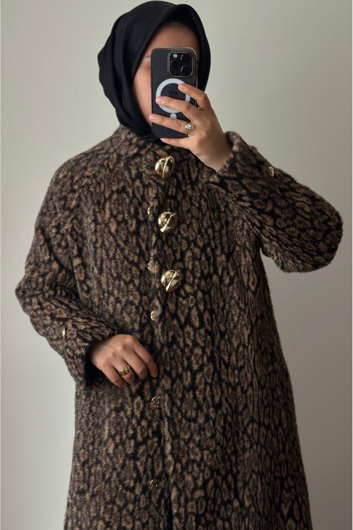 Leopar Desenli Angora Kaban