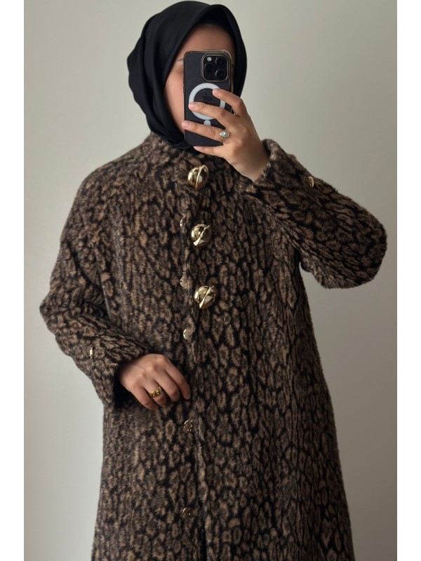 Leopar Desenli Angora Kaban